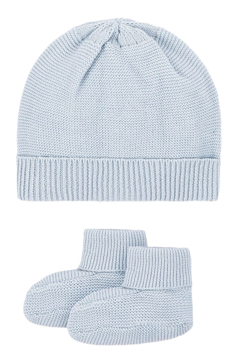 Hope 
Henry Baby Organic Sweater Beanie and Bootie Set, Infant, Alternate, color, Airy Blue Beanie Set