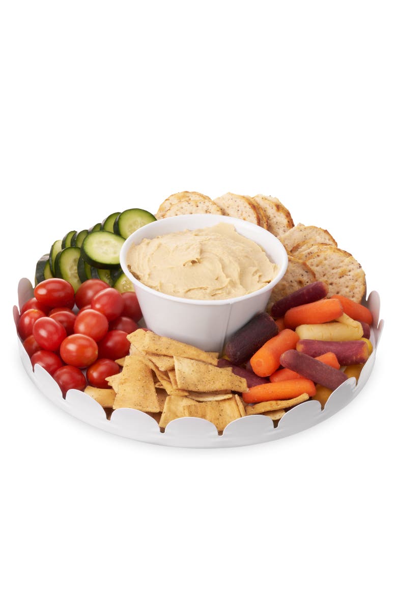 TWINE Metal Cake Stand in White, Alternate, color, White