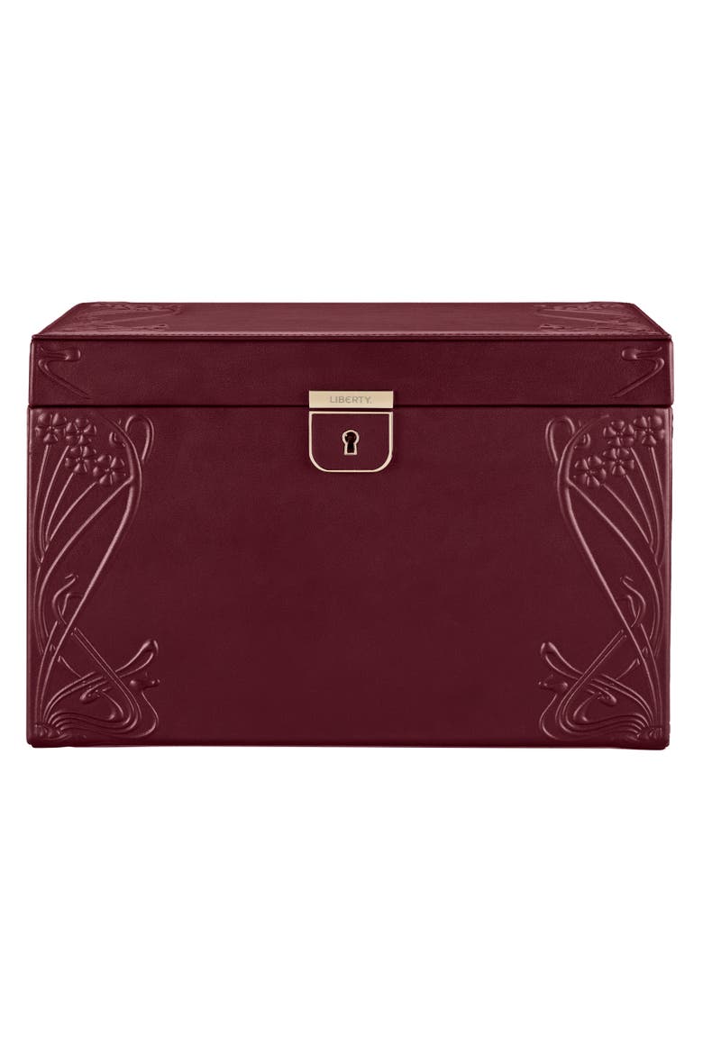 X LIBERTY Large Jewelry Box, Main, color, Burgundy