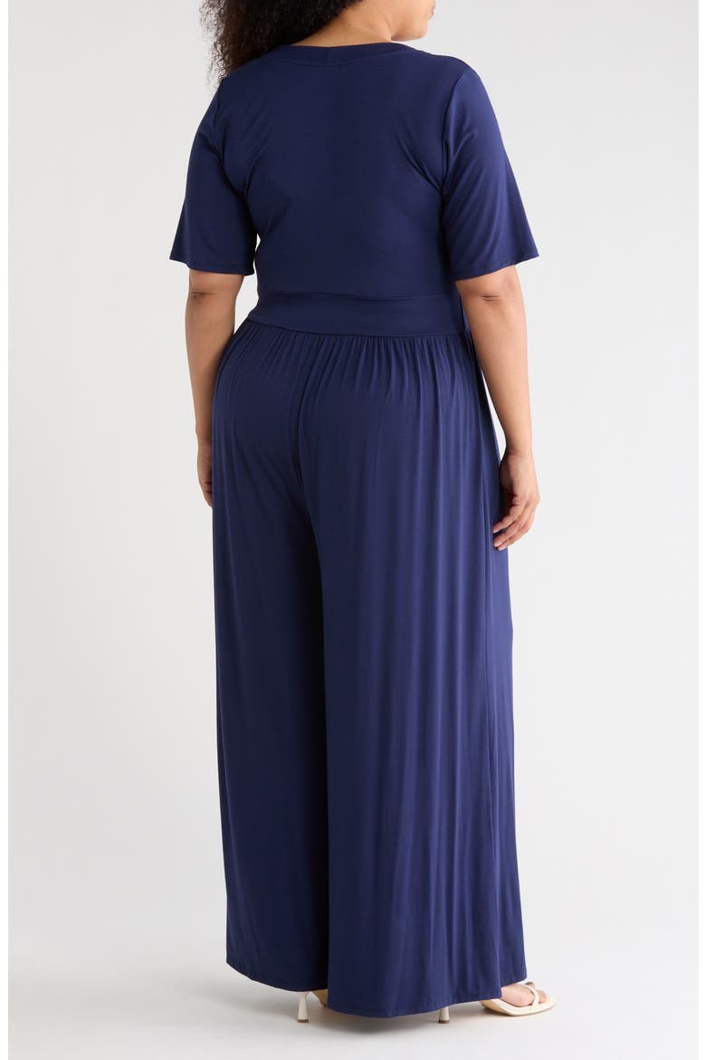 Knit Wide Leg Jumpsuit, Alternate, color, NAVY