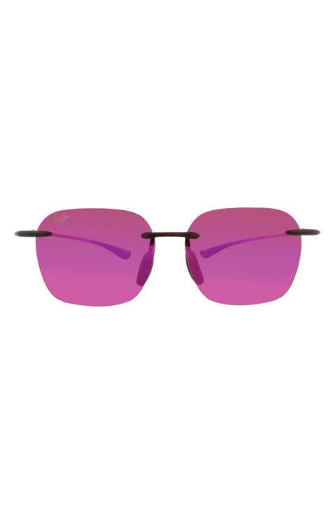50mm Polarized Rimless Square Sunglasses