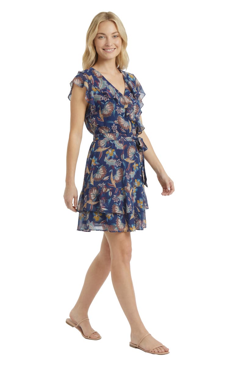 London Times Ruffle Tie Waist Dress, Alternate, color,