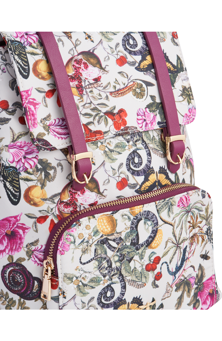 Fable England Floral Engravings Small Backpack, Alternate, color, Purple