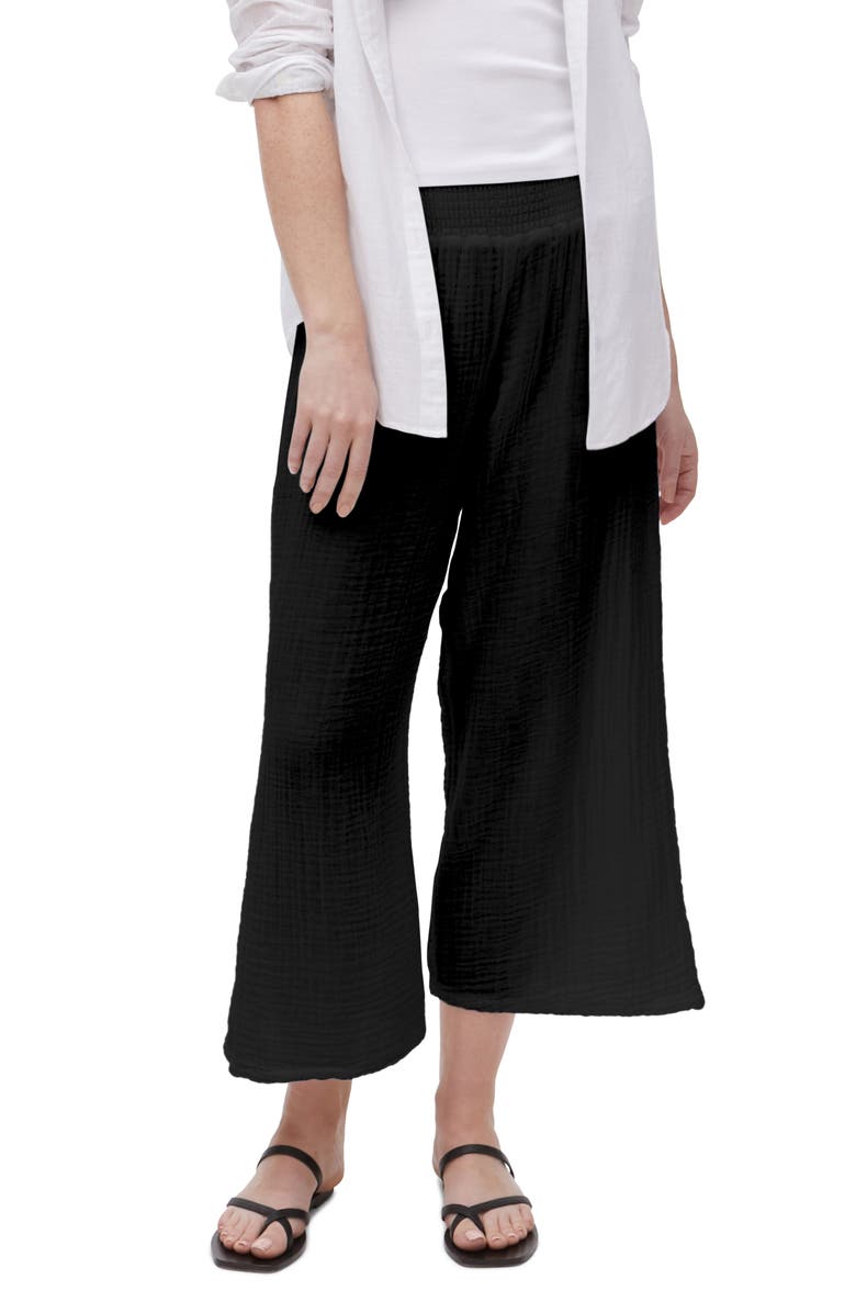 Michael Stars Medina Smocked Waist Wide Leg Pants, Main, color,