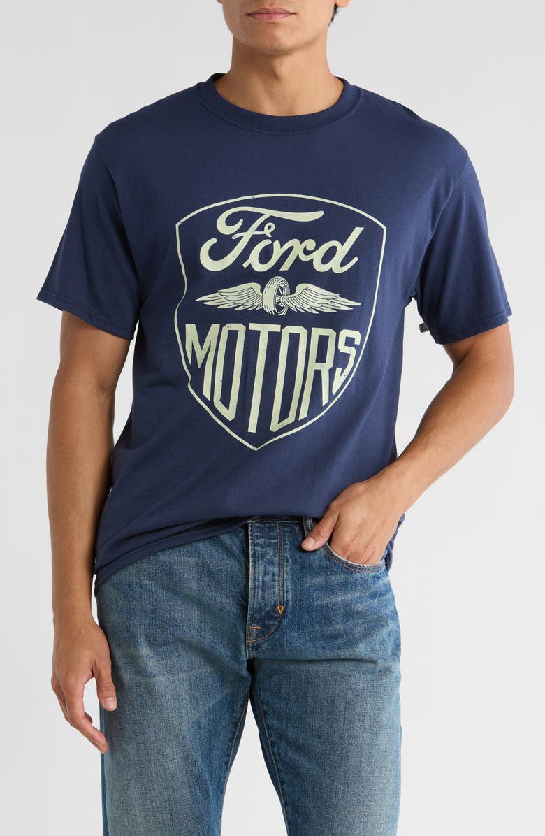 American Needle Ford Motors Graphic T-Shirt, Main, color, Navy Pigment