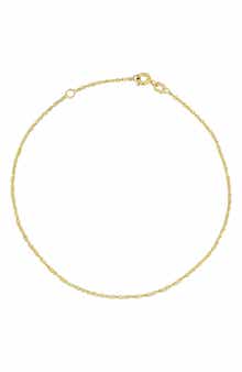 10k Gold Singapore Chain Anklet