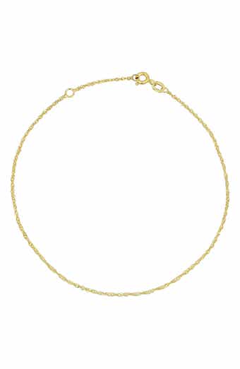 10k Gold Singapore Chain Anklet