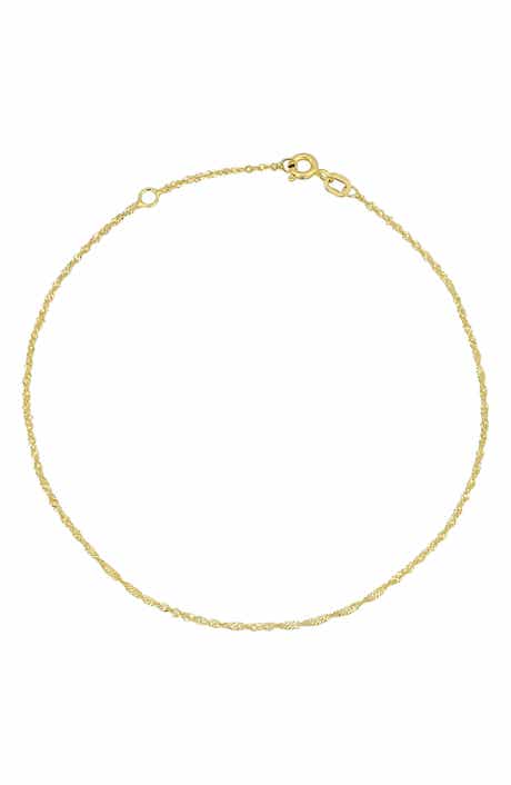 10k Gold Singapore Chain Anklet