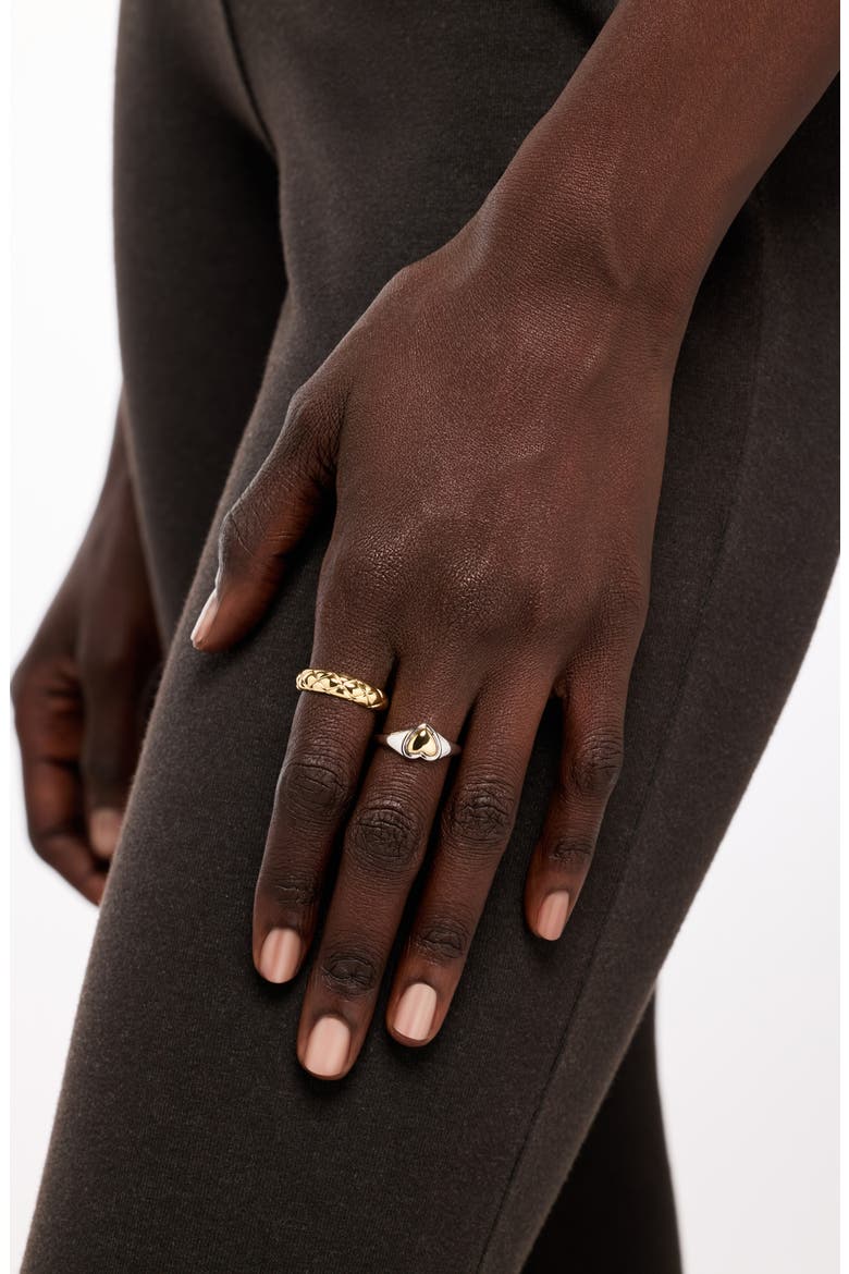 Elysia Heart Ring, Alternate, color, GOLD / SILVER