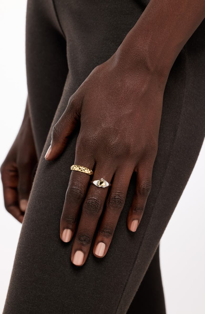Ana Luisa Elysia Heart Ring, Alternate, color, Gold / Silver