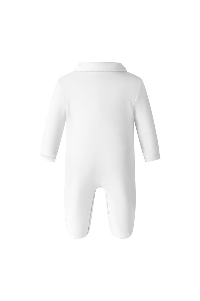 Logo embroidered Babygro, Alternate, color, White