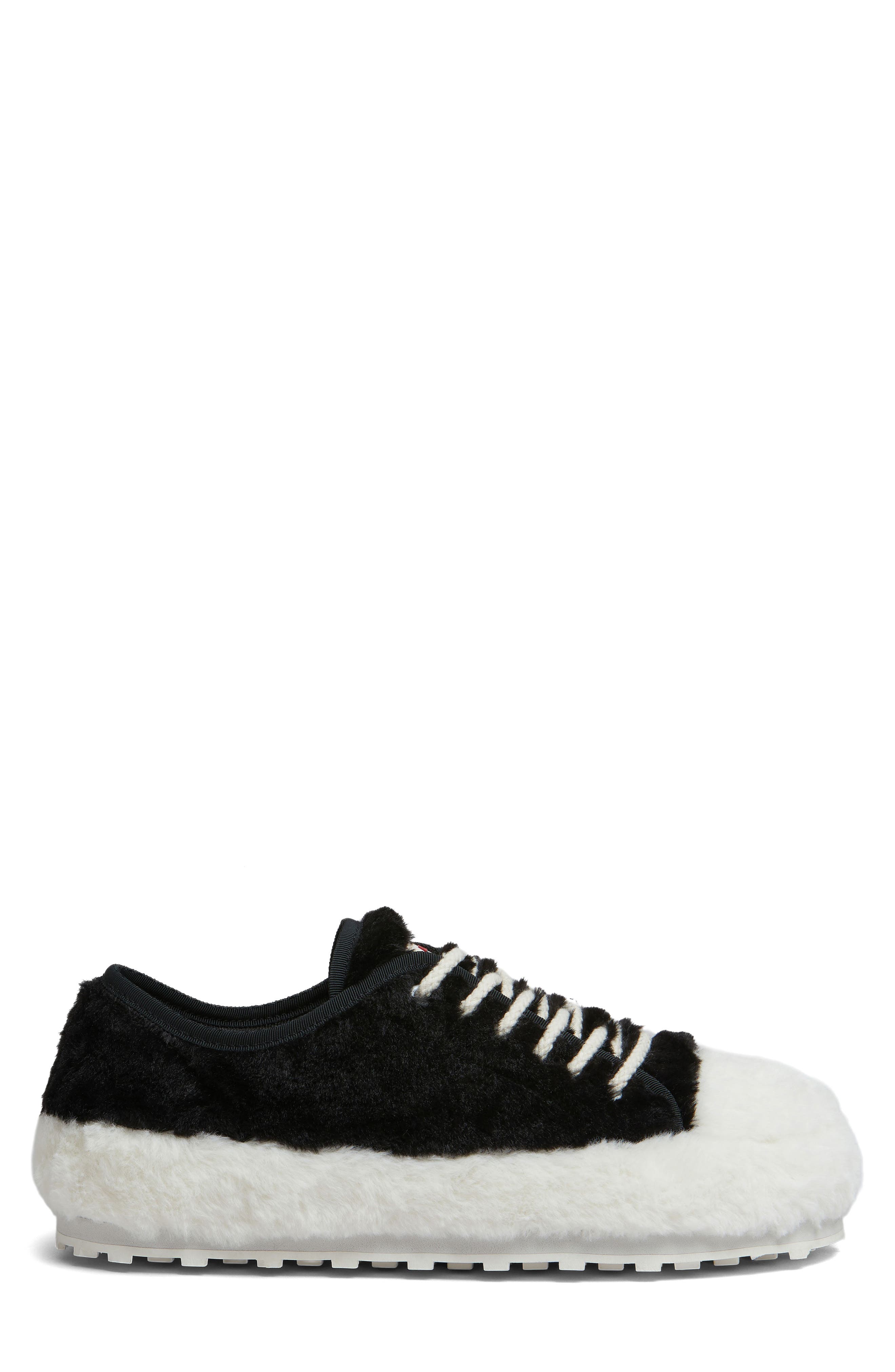 Marni Teddy Faux Fur Low Top Sneaker, Alternate, color, 