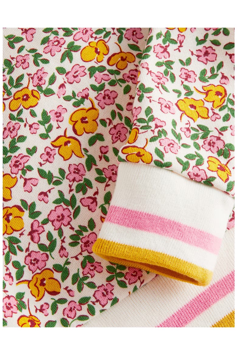 Kids' Floral Print Cotton Blend Sweatshirt, Alternate, color, VANILLA POD VINTAGE FLORAL