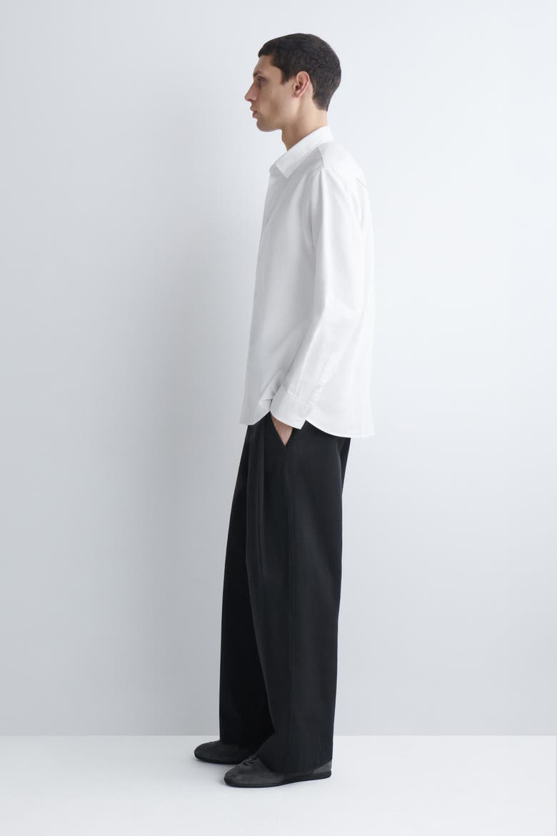 Cotton Oxford Shirt, Alternate, color, WHITE