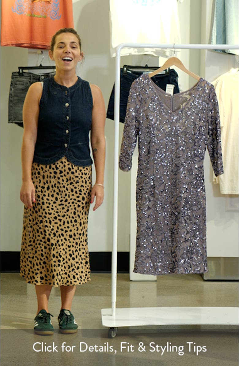 Sequin Sheath Cocktail Dress, sales video thumbnail