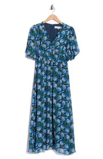 Print Chiffon Maxi Dress