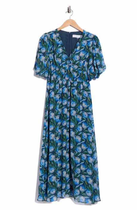 Print Chiffon Maxi Dress