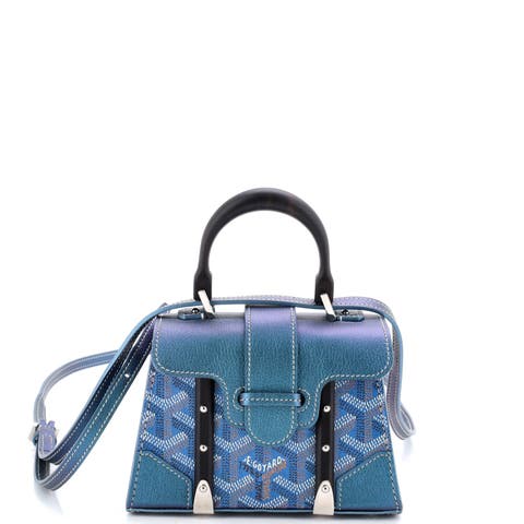 Structured Saigon Top Handle Bag Coated Canvas with Leather Nano