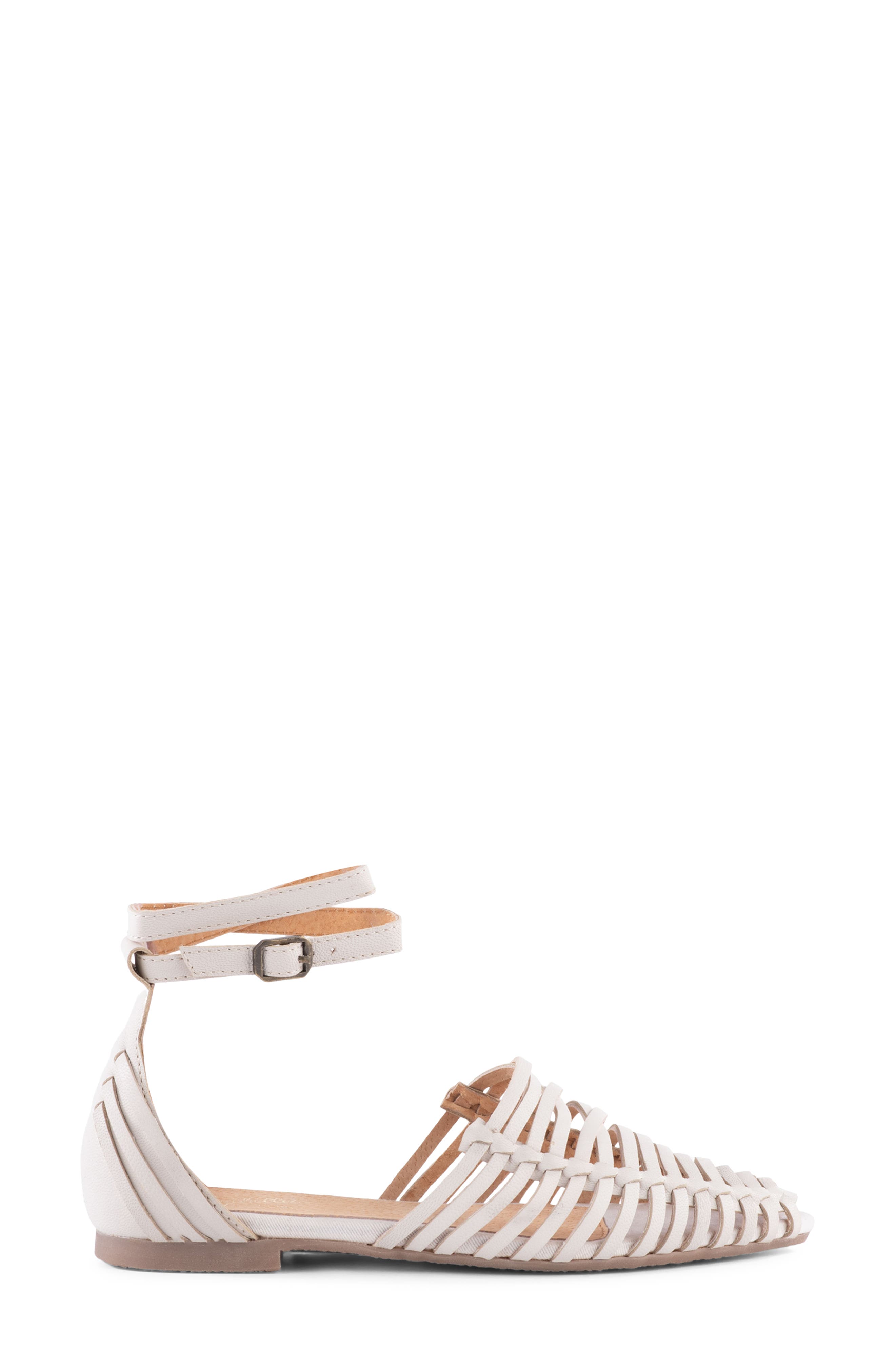 Seychelles Trinket Ankle Strap Flat, Alternate, color, Off White