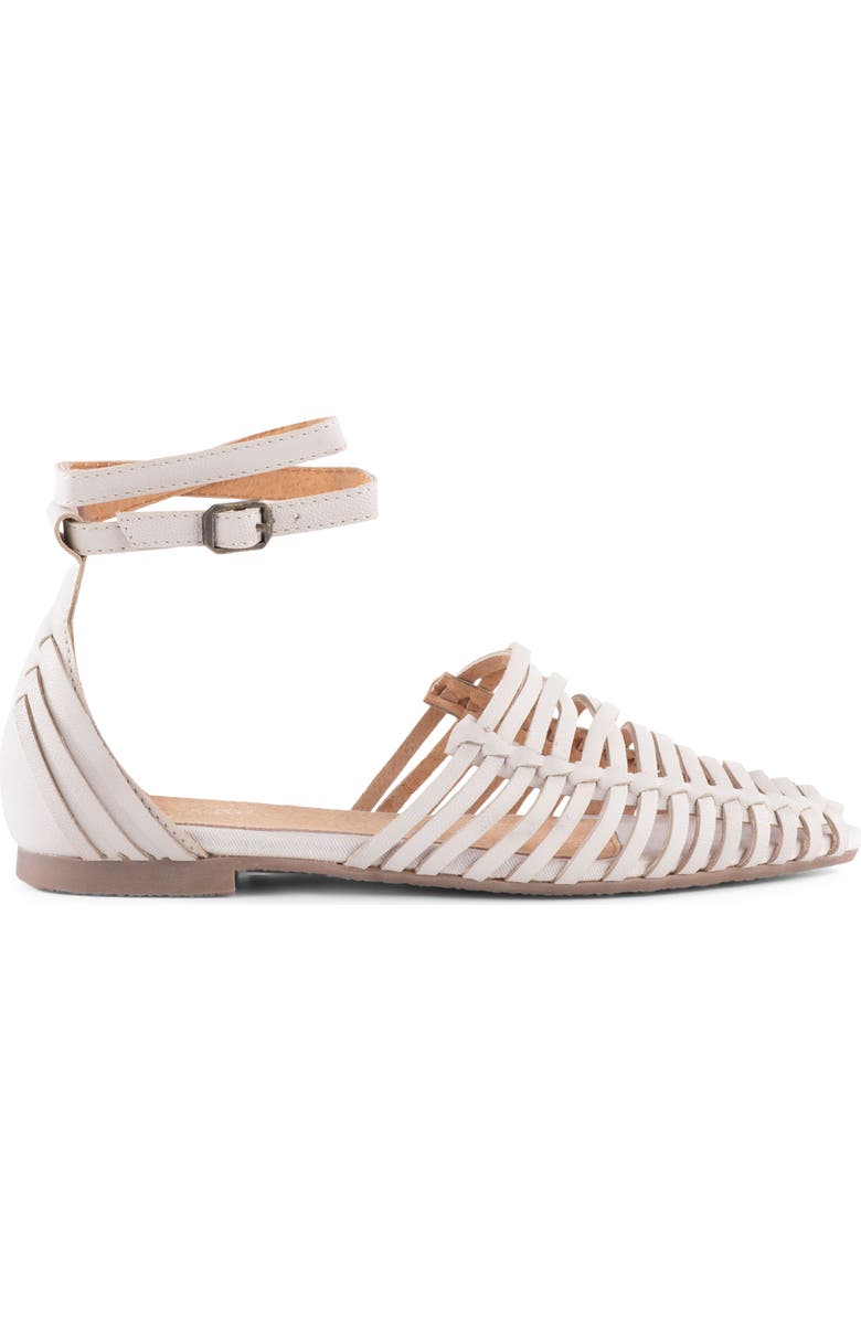 Seychelles Trinket Ankle Strap Flat, Alternate, color, Off White