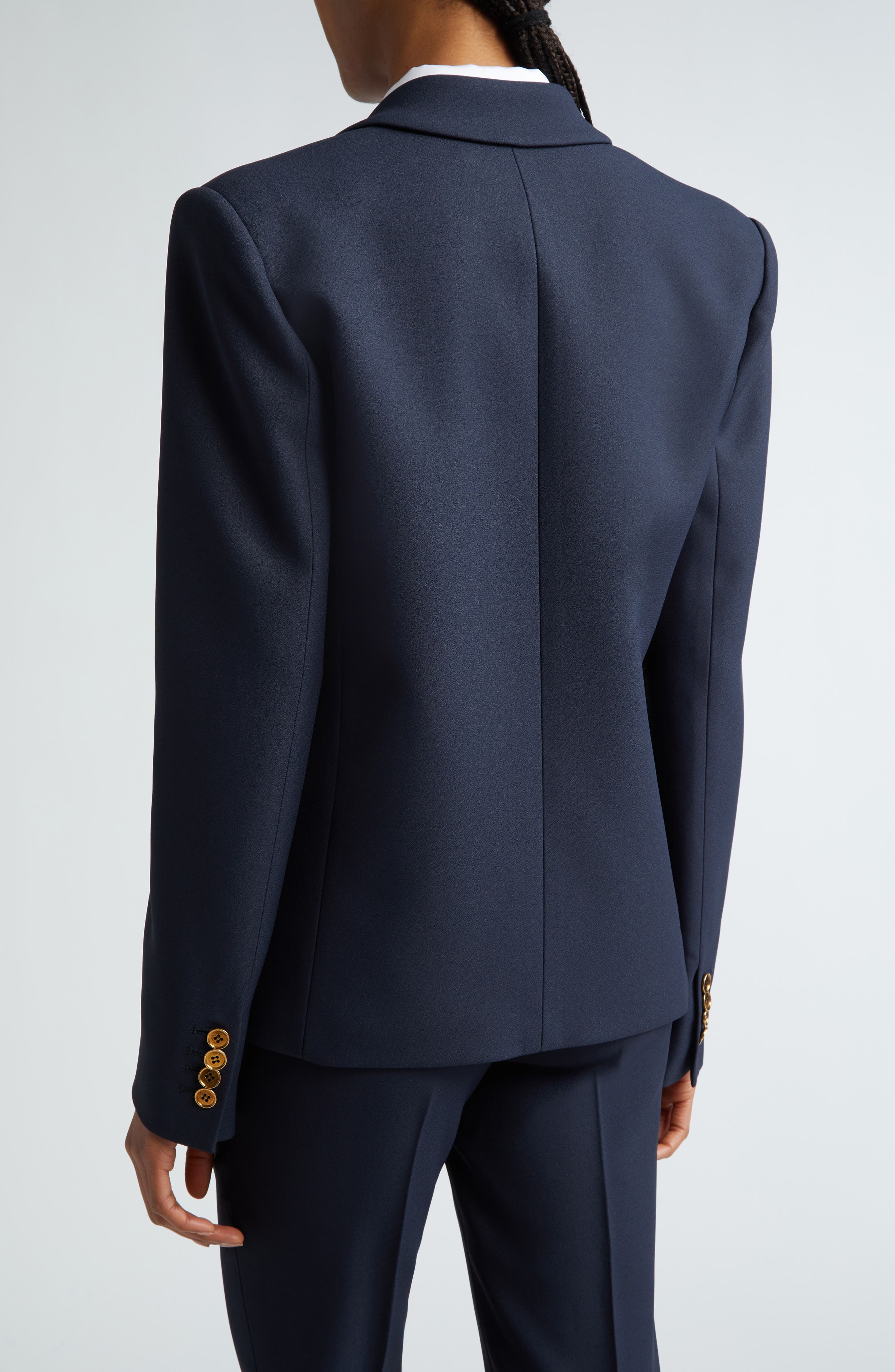 Double Crepe Sable Crop Blazer - image 2