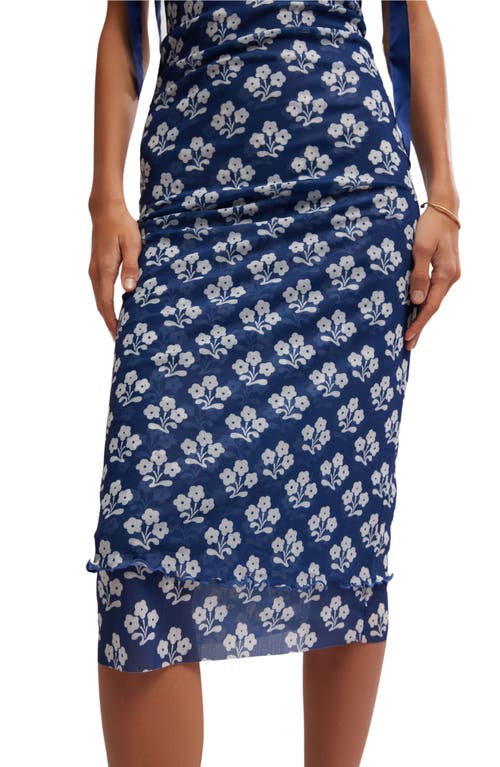 FREE PEOPLE FREE PEOPLE FLORAL LAYERED MESH SLIPDRESS