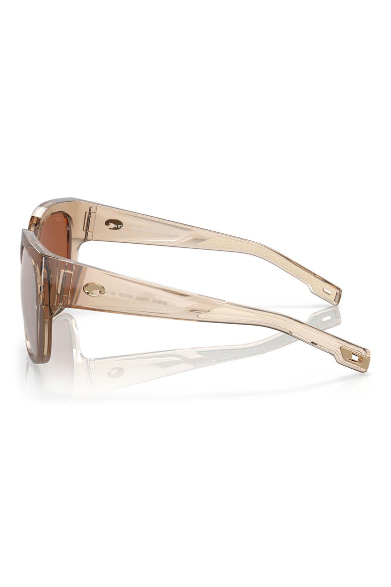 Waterwoman 58mm Polarized Mirrored Square Sunglasses, Alternate, color, BLONDE CRYSTAL / COPPER 580P