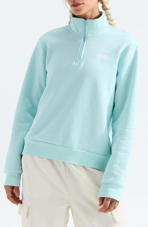 Evolution Simple Dome Cotton Blend Quarter Zip Sweatshirt