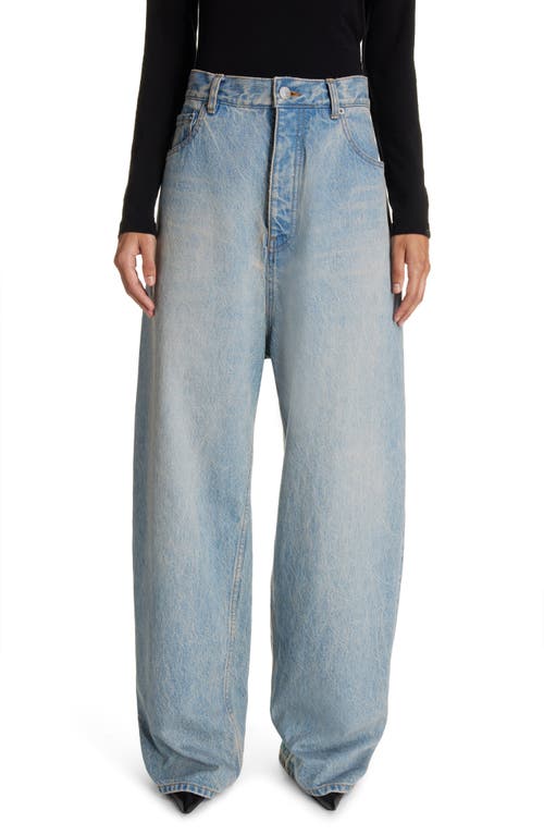 Balenciaga Baggy Straight Leg Jeans in Light Indigo/Madder  product