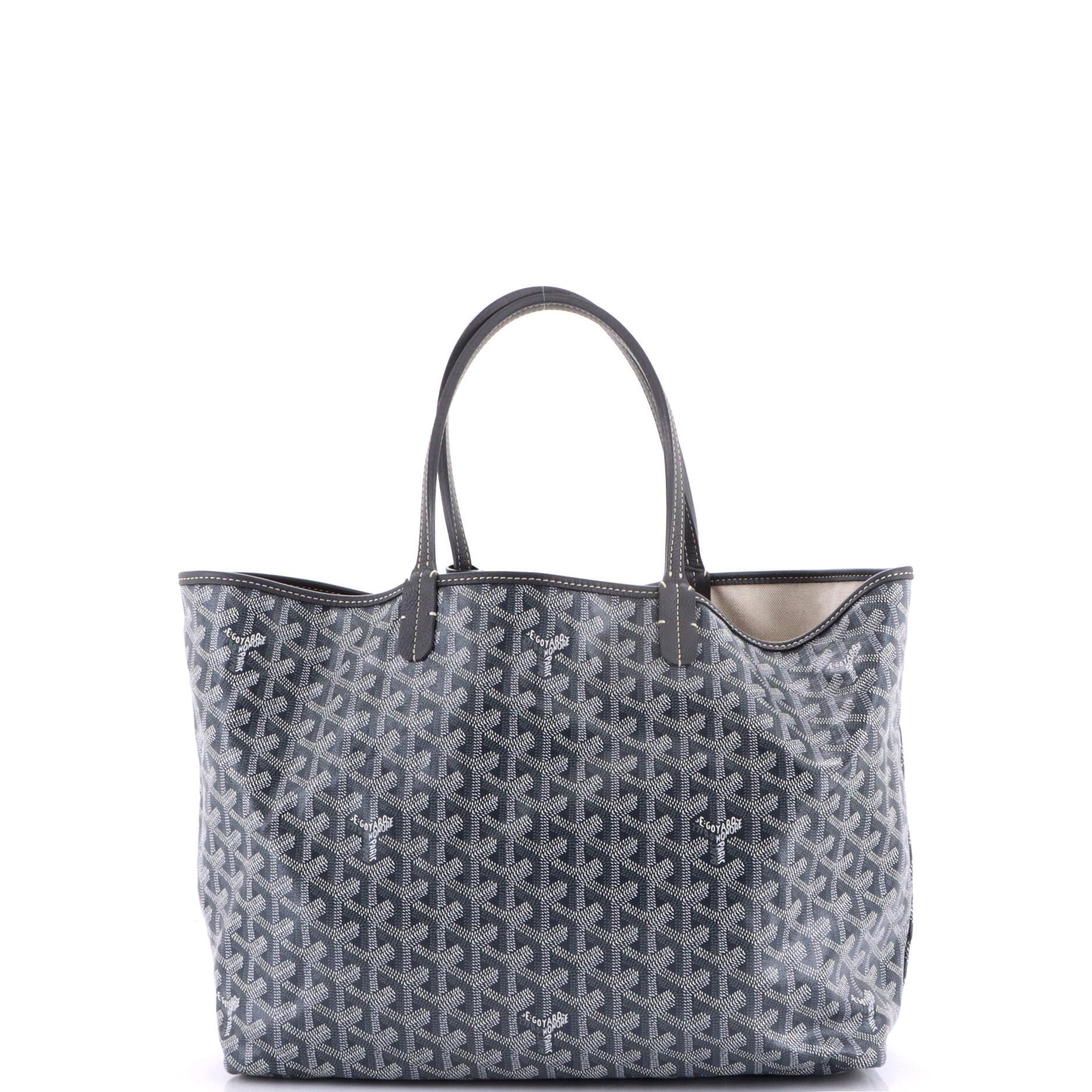 Pre-Owned Goyard Saint Louis Tote Coated Canvas PM, Main, color, Gray