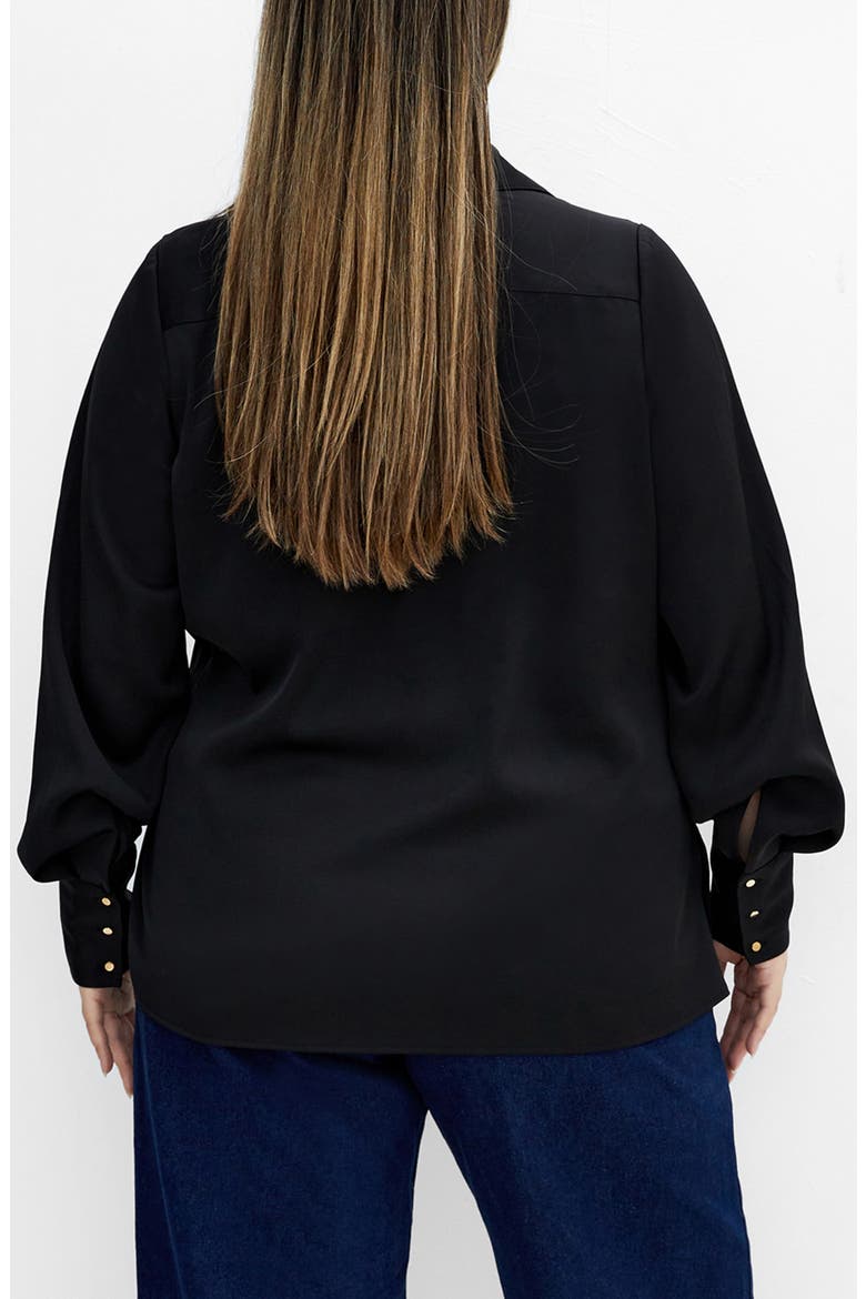 Amoura Button-Up Shirt, Alternate, color, BLACK