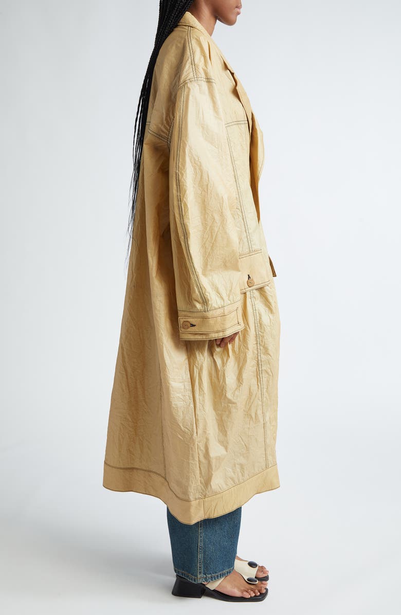 Eckhaus Latta Oversize Coated Nylon Trench Coat, Alternate, color, 