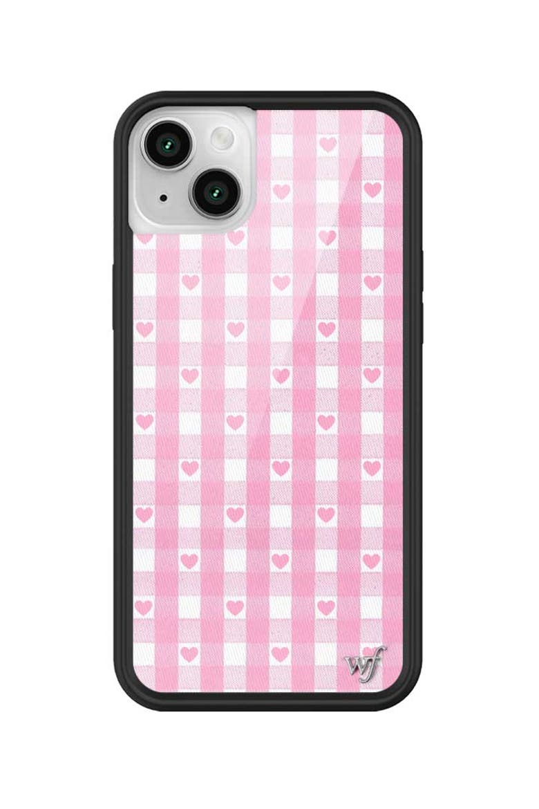 Gingham Hearts | Pink iPhone Case, Alternate, color, Pink