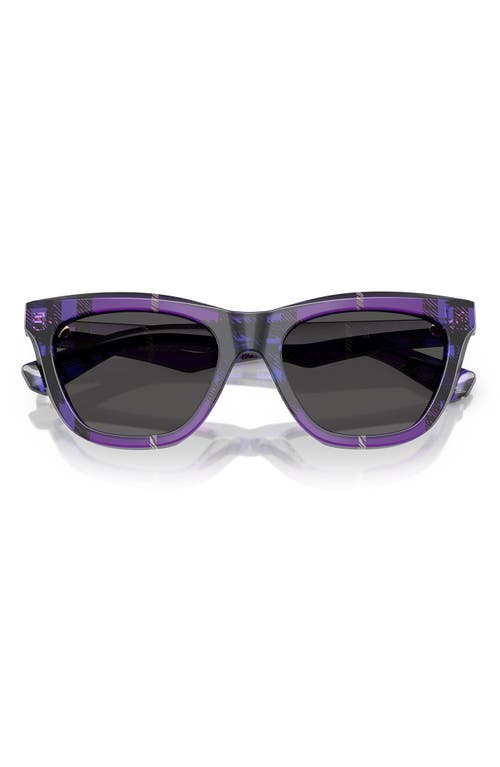 Burberry Cat Eye Sunglasses 0 Be4435 411387 In Violet Check