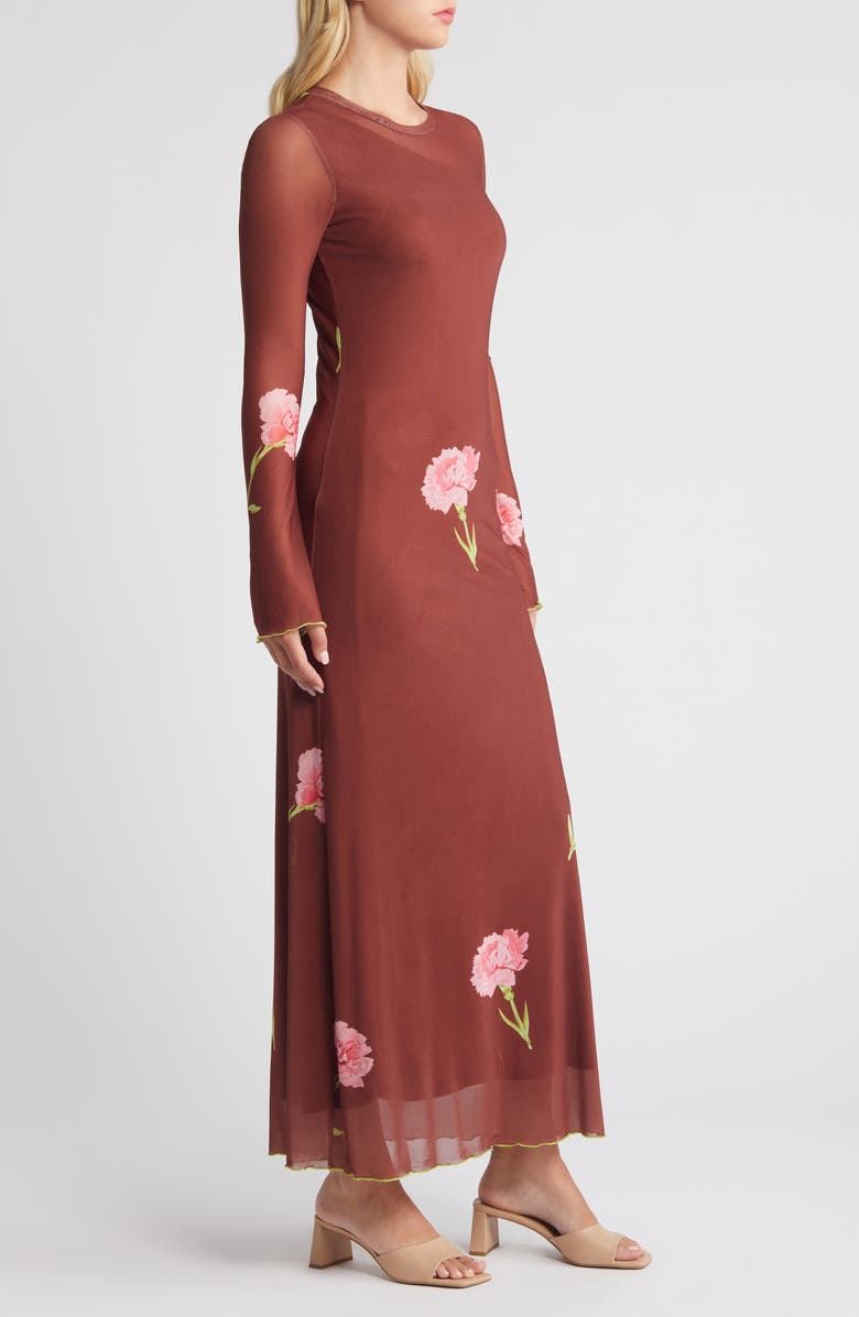 SOMETHING NEW Babe Floral Long Sleeve Maxi Dress, Alternate, color,