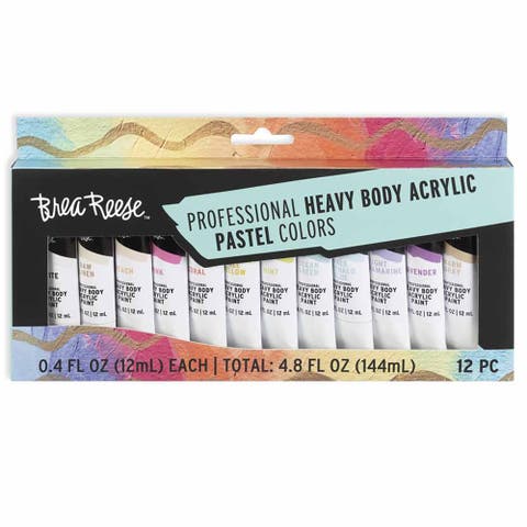Professional Heavy Body Acrylic Paint Set, Pastel Colors