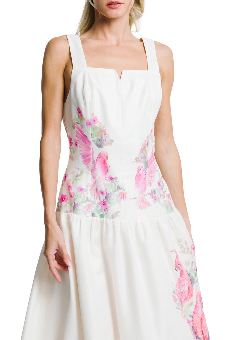 Marsella Print Square Neck Maxi Sundress, Alternate, color, CREAM MULTI