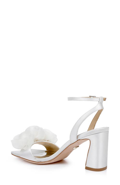 Shop Badgley Mischka Collection Carli Rose Square Toe Sandal In Soft White