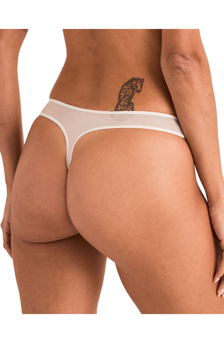 Adore Me Elea Thong Panties, Alternate, color, White