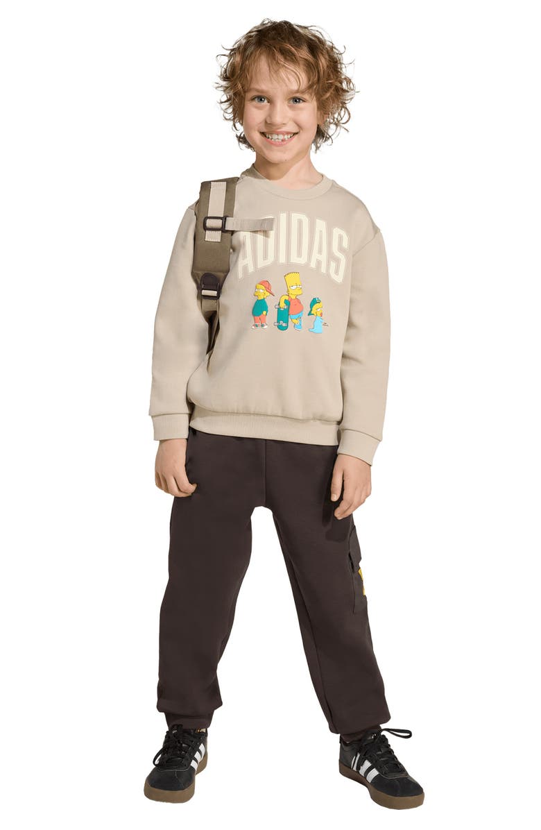 adidas Kids' x The Simpsons Cargo Joggers, Alternate, color, Wonder Beige