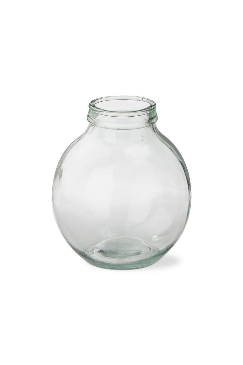 Recycled Glass Jar Vase Small Decorative Clear Summer, Main, color, Clear