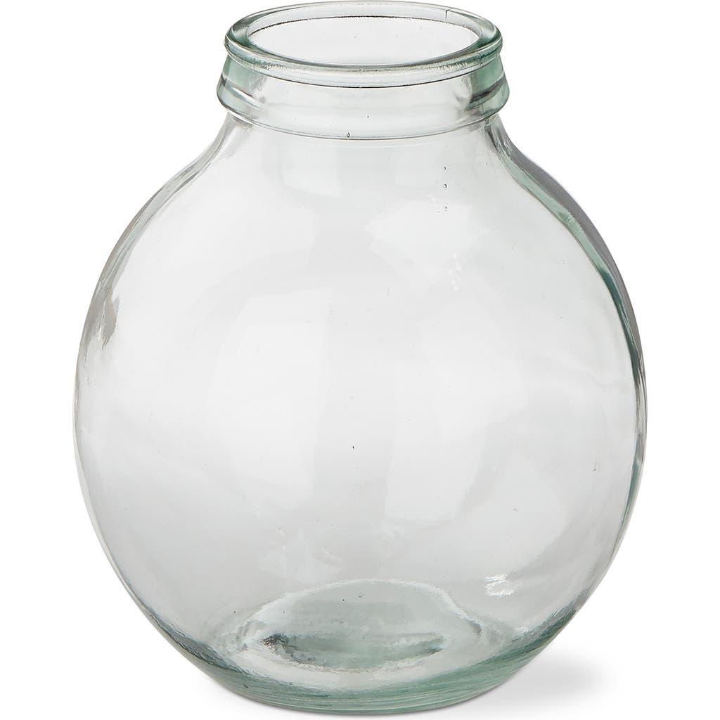 Tag Recycled Glass Jar Vase Small Decorative Clear Summer In Transparent