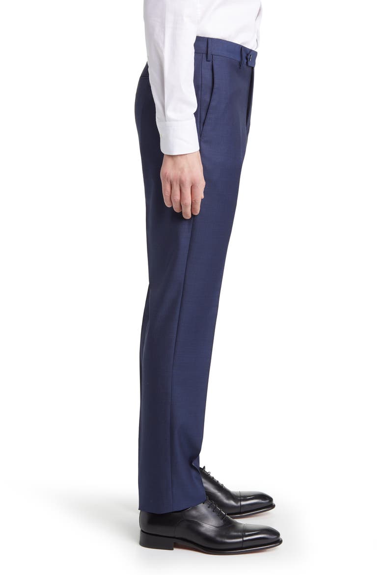 Parker Classic Wool Sharkskin Dress Pants, Alternate, color, BLUE