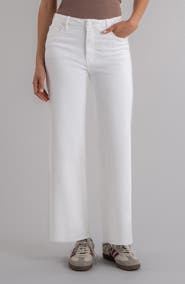 KUT from the Kloth Meg Fab Ab Raw Hem High Waist Wide Leg Jeans