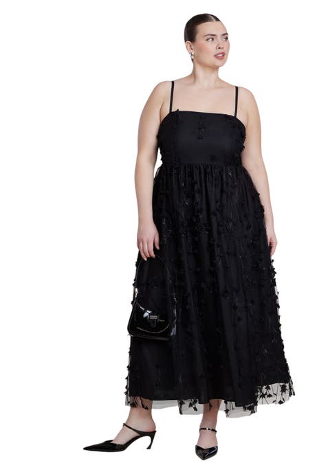 Floral Applique Dress (plus)