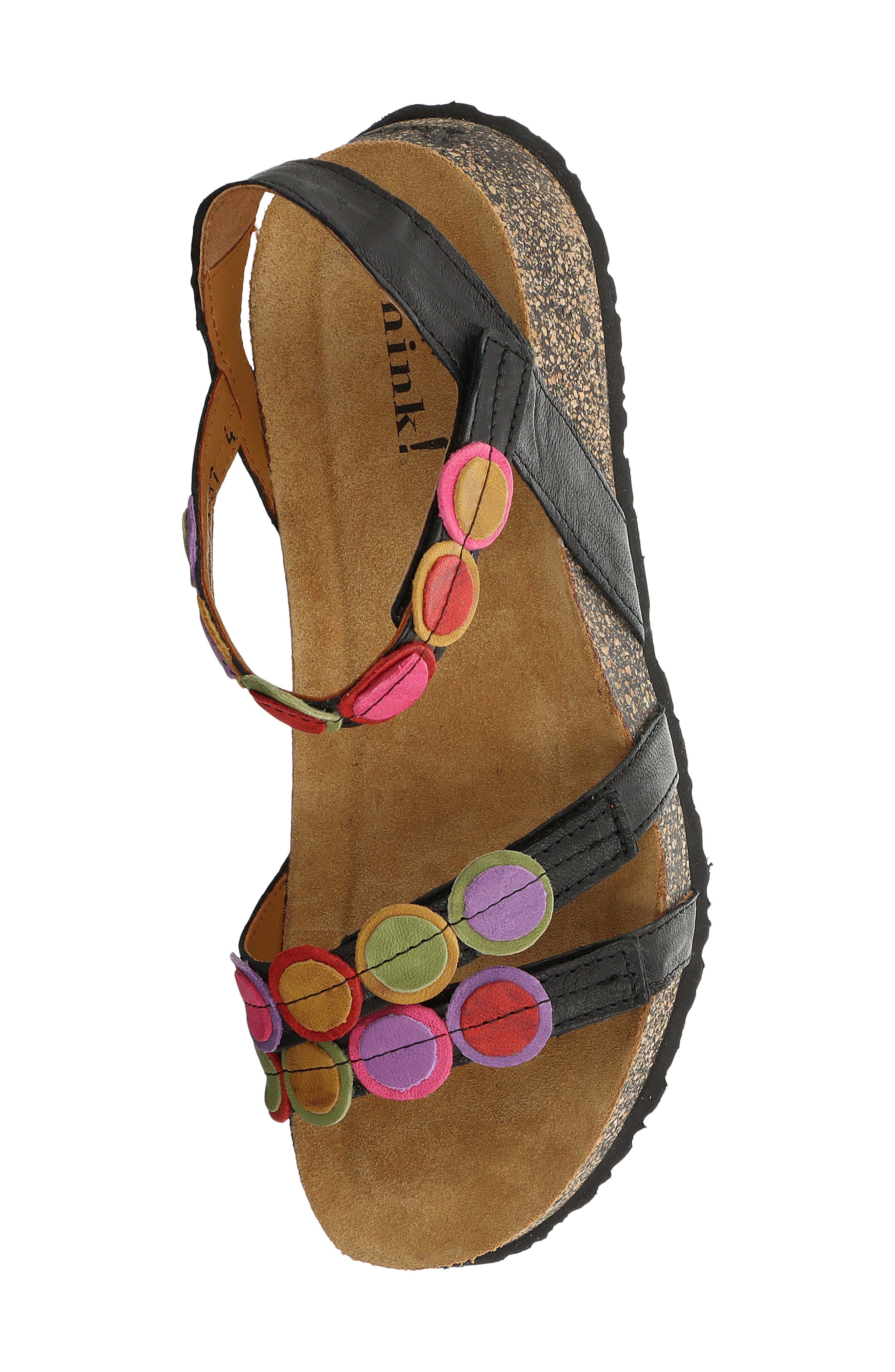 Think! Koak Ankle Strap Sandal, Alternate, color, Black/Kombi