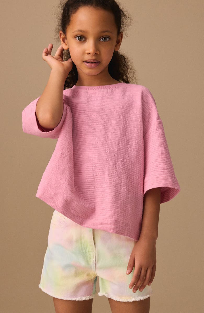 NEXT Tie Dye Denim Shorts, Alternate, color, Yellow Multi