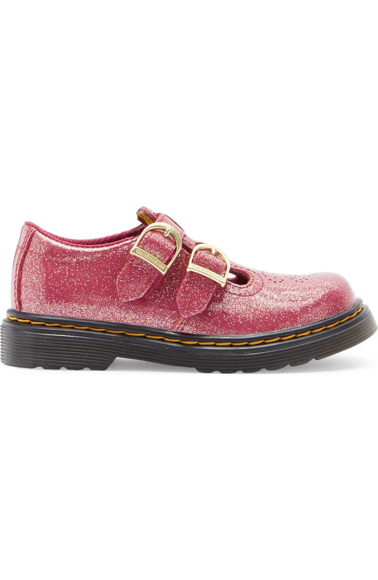 Dr. Martens Kids' 8065 T Bar Shoe, Alternate, color, Fuchsia Silver Gold