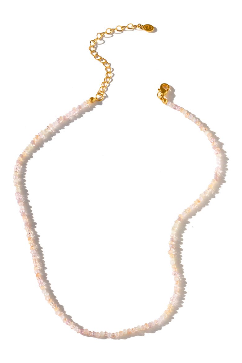 Pink Sands Beaded Necklace, Main, color, GOLD
