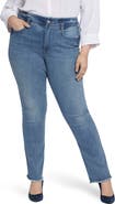 NYDJ Marilyn Hollywood High Waist Straight Leg Jeans